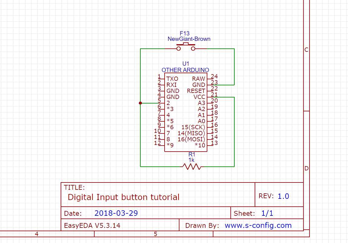 Pull Up resistor Example.