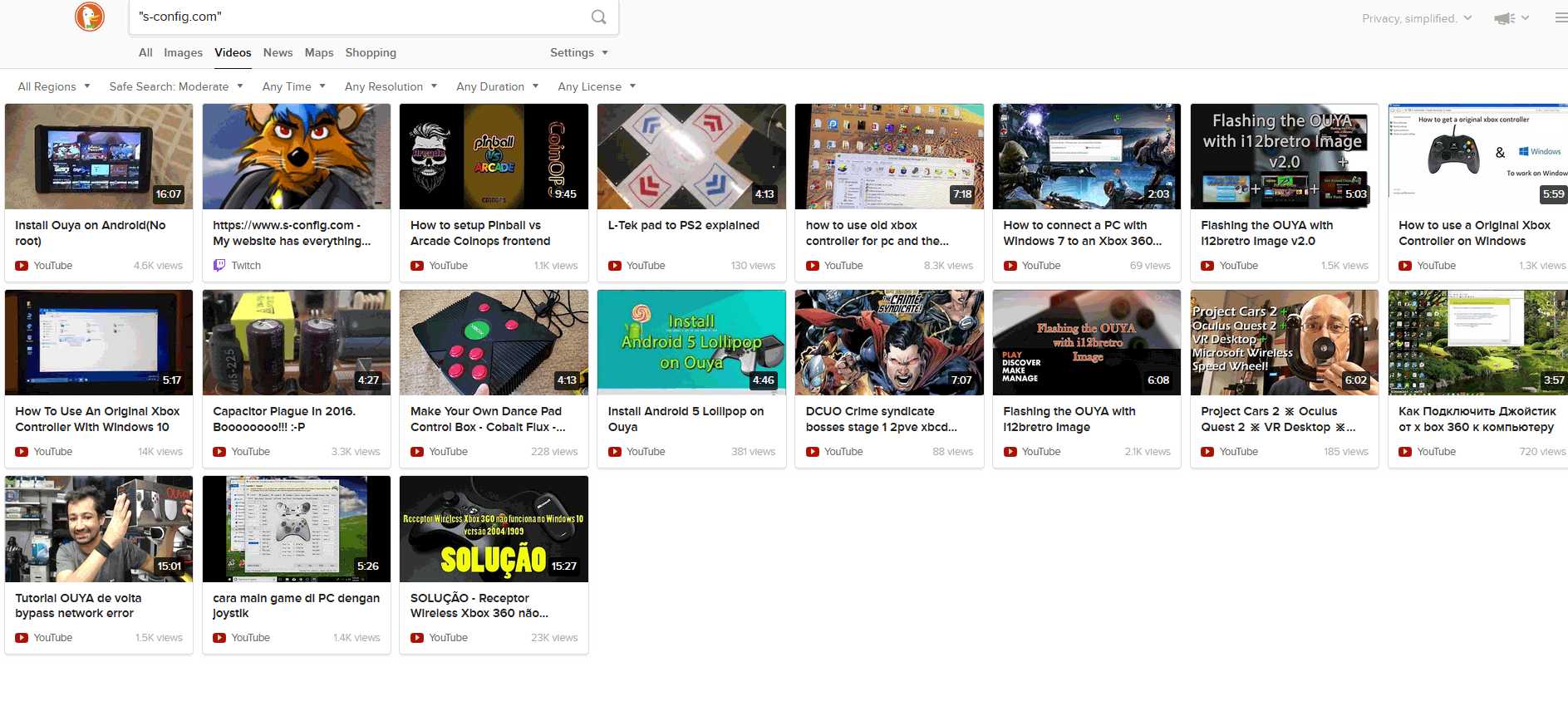 S-Config.com - DuckDuckGo Videos results.